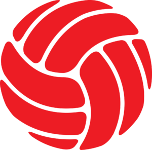 Illustration of red volleyball